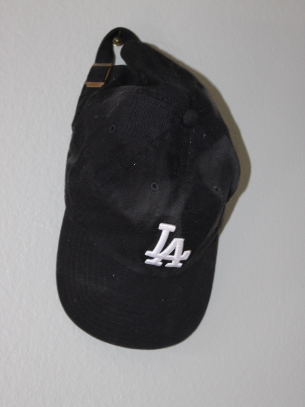 '47 Los Angeles Dodgers Black Hat with White LA Logo